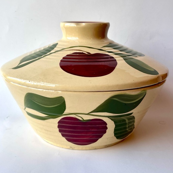 Watts Pottery Other - Watts Pottery Covered Casserole Dish- #601 Apple Three Leaf